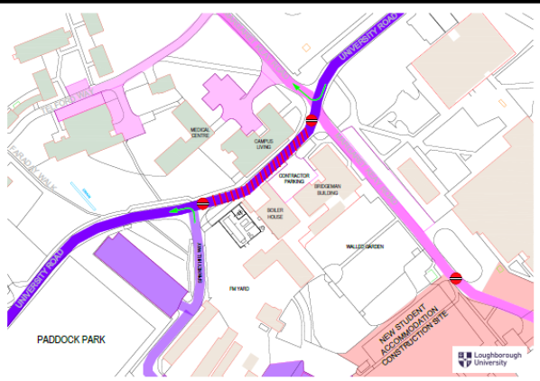 Margaret Keay Road Closed - Bridgman Building to FM Yard.